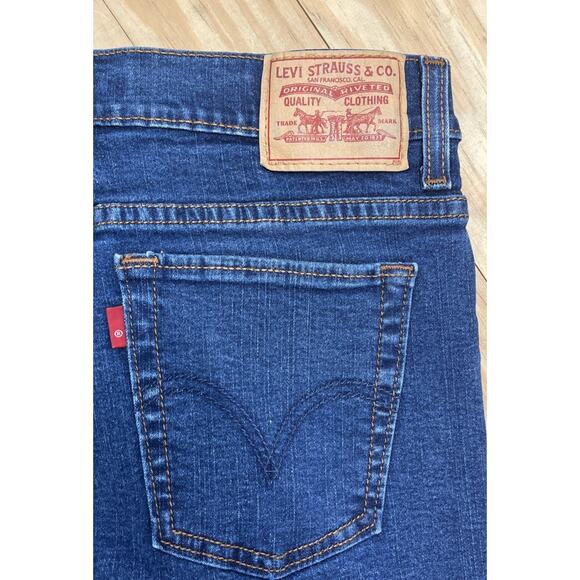 Levis 512 Women's Perfectly Slimming High Rise Bootcut Blue Jeans Size 10 Y2K - Picture 5 of 7
